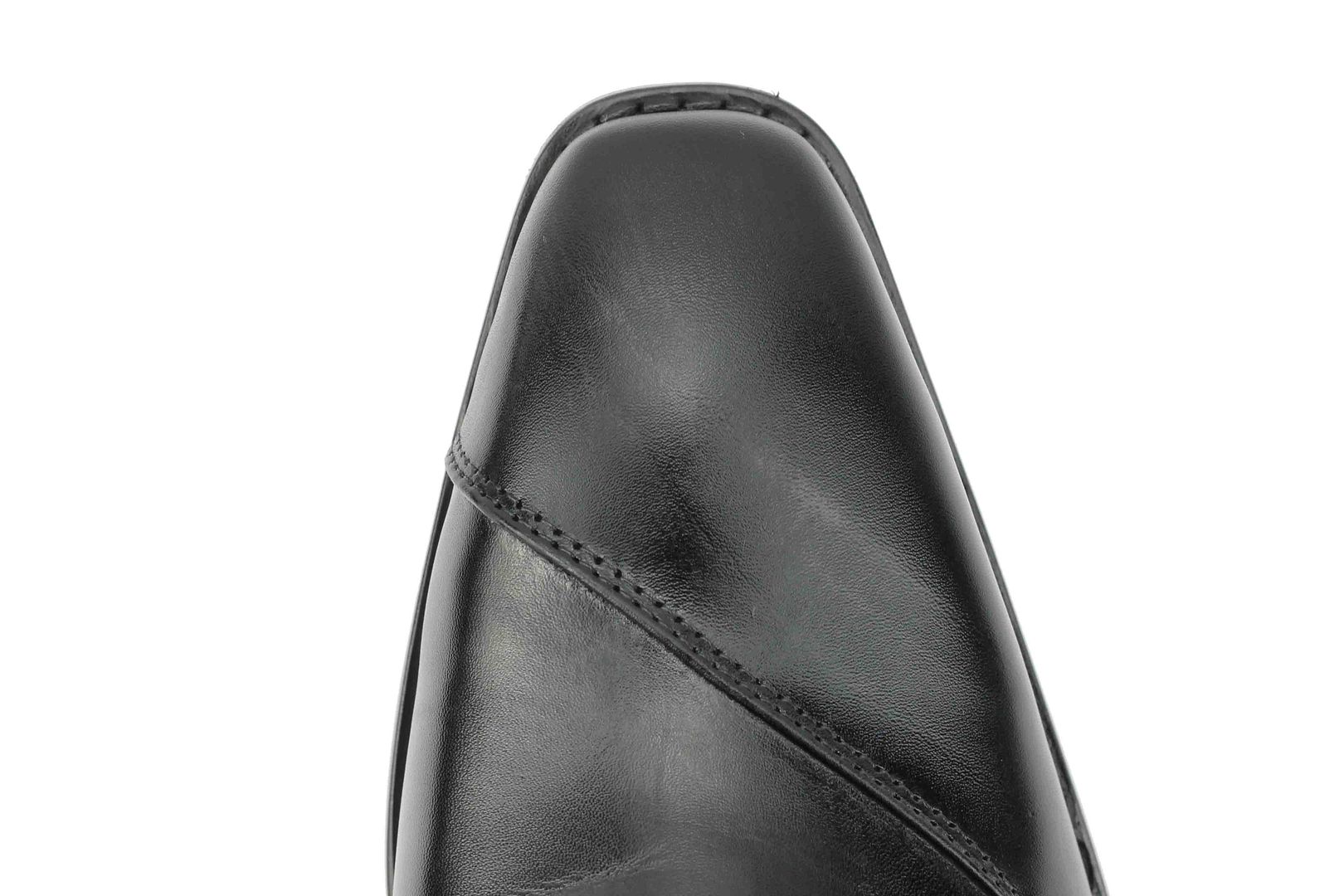 Mens Black Brown Polished Real Leather Smart Formal Lace up Oxford